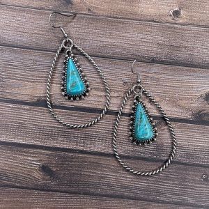 Turquoise teardrop earrings